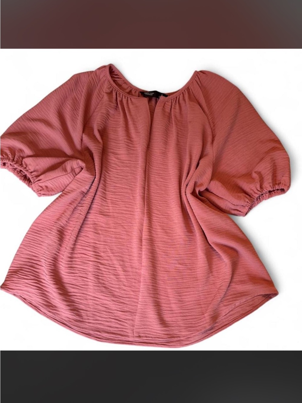 Simply Vera Vera Wang Rose Puff Sleeve Blouse
